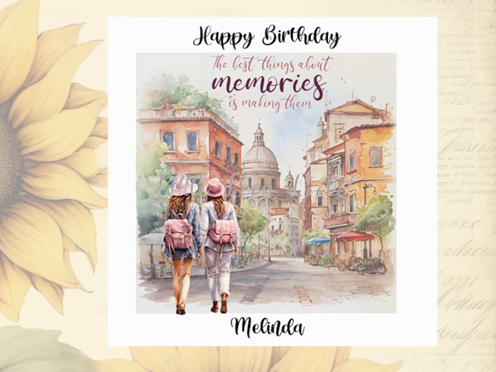 Rome Watercolour Skyline City Framed Print SIZE - B&Q - View #12