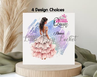 16th Birthday Card-PERSONALISED-4 Design Choices-Sweet Sixteen-Daughter-Granddaughter-Princess Birthday-Teen-Girly 16th Card-Sister-Niece