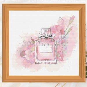 Perfume Bottle Cross Stitch Chart-PERFUME X Stitch-Chart ONLY-pdf Instant Download-Colour and B/W Charts-SCENT Bottle Cross Stitch-Perfume