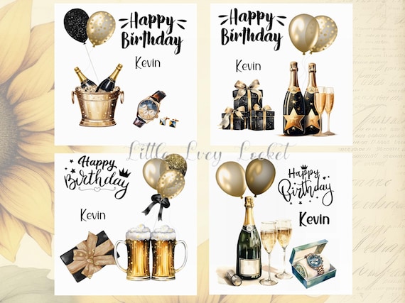 Biglietto di auguri personalizzato per il compleanno del cognato, con design a cuore blu. - Italia