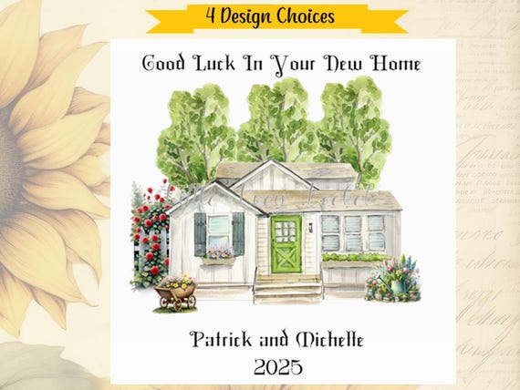 UK Greetings Karte Zum Neuen Zuhause – Buntes Häuser-Design, 15,9x15,9 Cm, FSC-zertifiziert