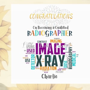 Tarjeta de felicitaciones para RADIÓGRAFO - PERSONALIZADA - Nuevo trabajo - Aprobó la calificación - Técnico en rayos X - RECIENTEMENTE CALIFICADO - Radiología - Imágenes - Exploraciones