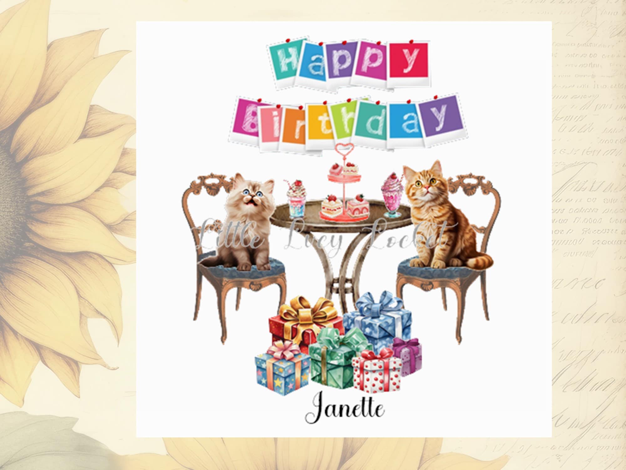 Biglietto Di Auguri 3D Pop-Up LIN – Gatti Per Compleanno – Fatto A Mano In Carta Fedrigoni, Rosso