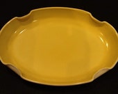 Vintage Fire King Vitrock Garden Tray or Bowl Flower Garden Dish or Bowl Fired-On Yellow Color 1950 39 s GREAT CONDITION