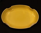 Vintage Fire King Vitrock Garden Tray or Bowl Flower Garden Dish Fired-On Yellow Color 1950 Excellent Condition FREE SHIPPING