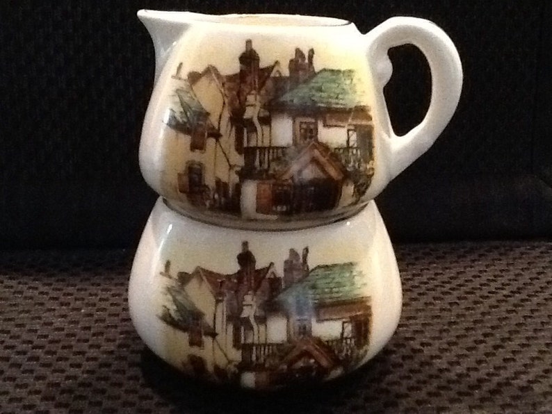 Antique Lancaster Sugar Bowl & Creamer Sandland Etsy