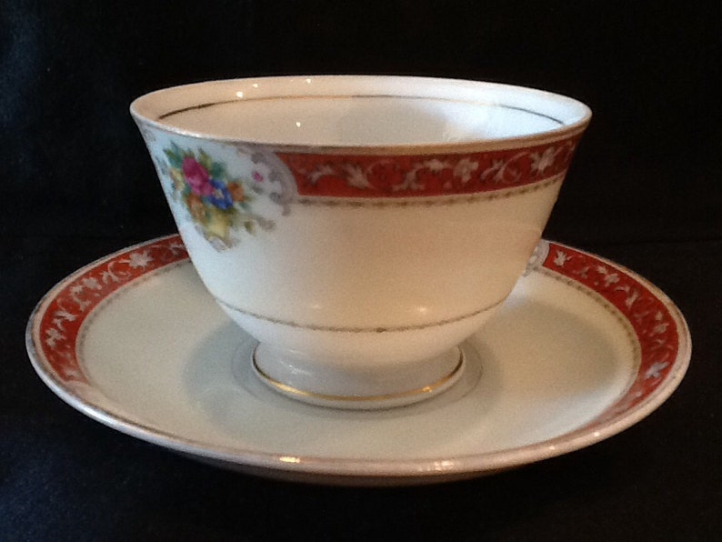 Vintage Occupied Japan Tea Cup Floral Bouquets Cup & Etsy