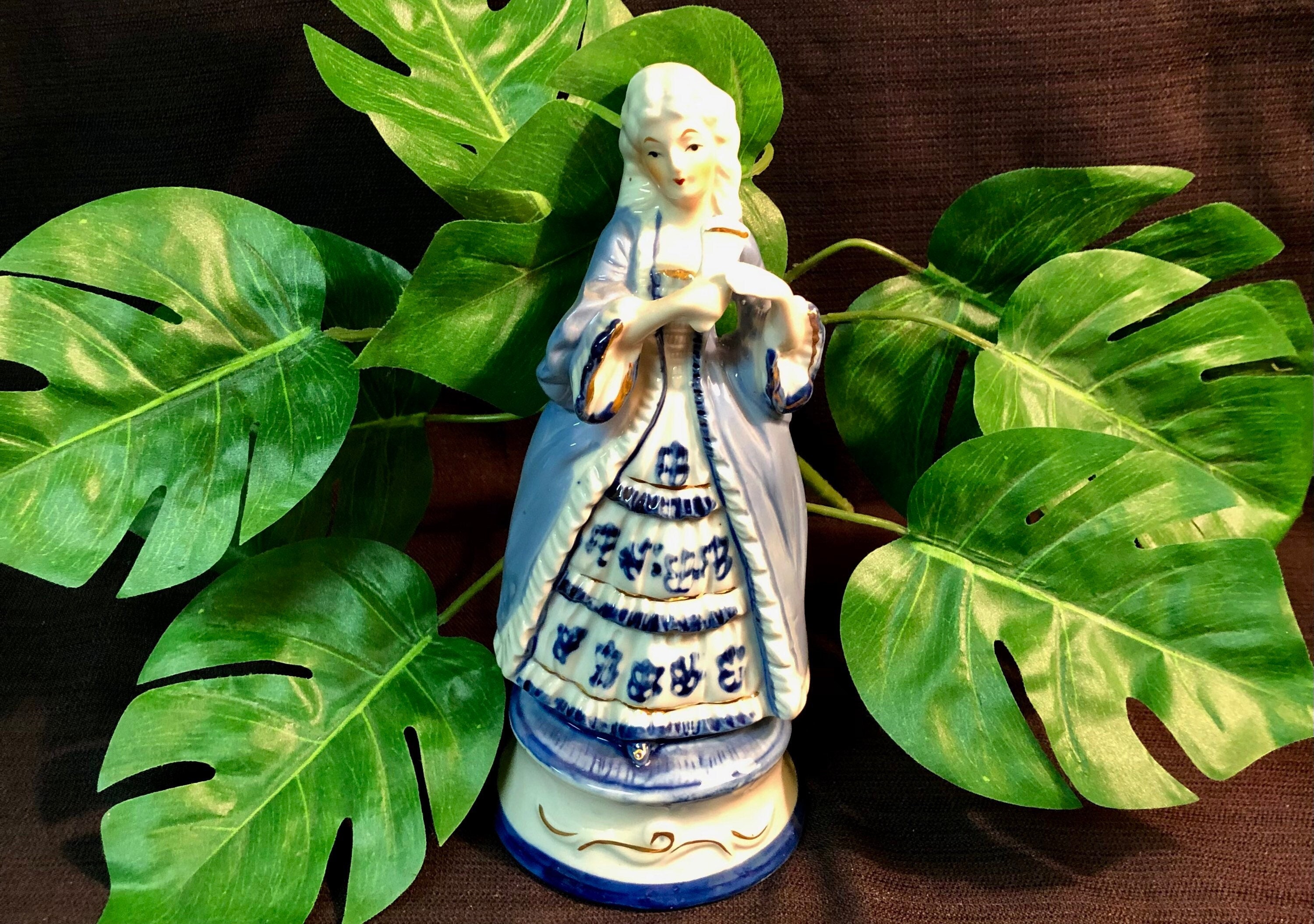 Blue Lady Figurine - Etsy