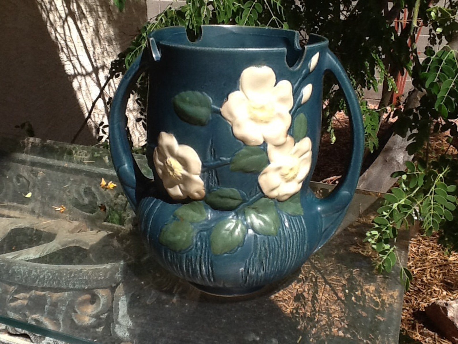 Vintage Roseville Reproduction Vase 9858 Etsy