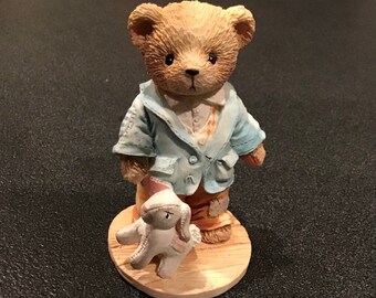 Vintage Cherished Teddies Figurines <> Jeremy <> Made By Enesco <> Designer Hillman <> 1991 <> EXCELLENT CONDITION