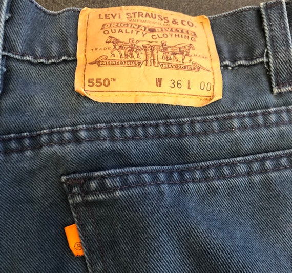 Vintage Levi’s Mens 550 Denim Shorts <> Dark Blue… - image 8
