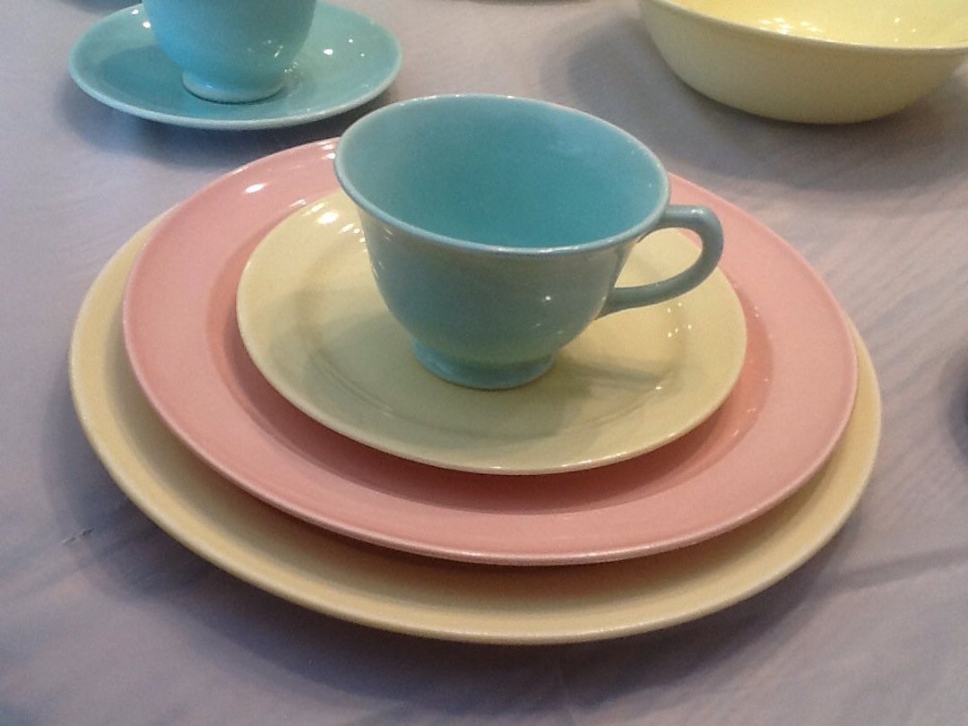 Vintage 20 Pc. Luray Pastels Dish Set Orig. 4 Colors Etsy