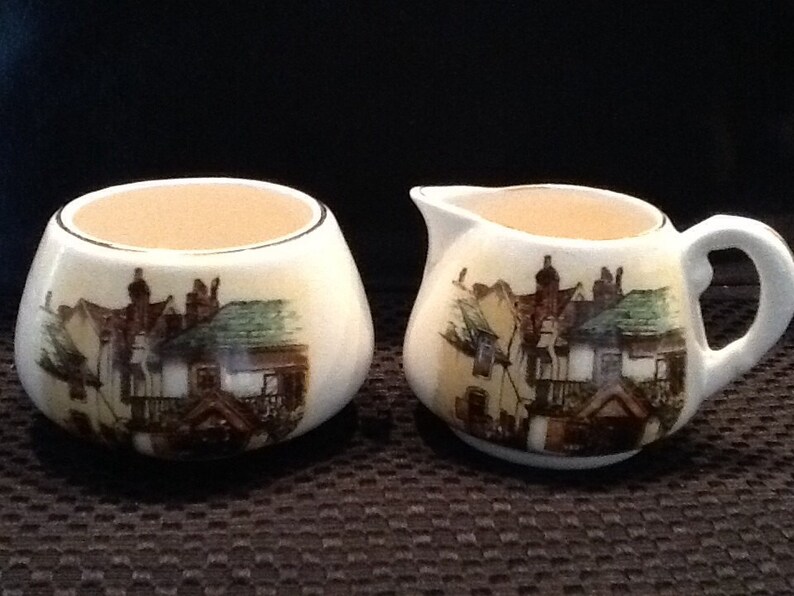 Antique Lancaster Sugar Bowl & Creamer Sandland Etsy