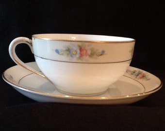 Antique Noritake Nippon Tea Cup <> Sedan Pattern Cup & Saucer <> Hand Painted <> Made in Japan <> 1925 <>  EXCELLENT CONDITION