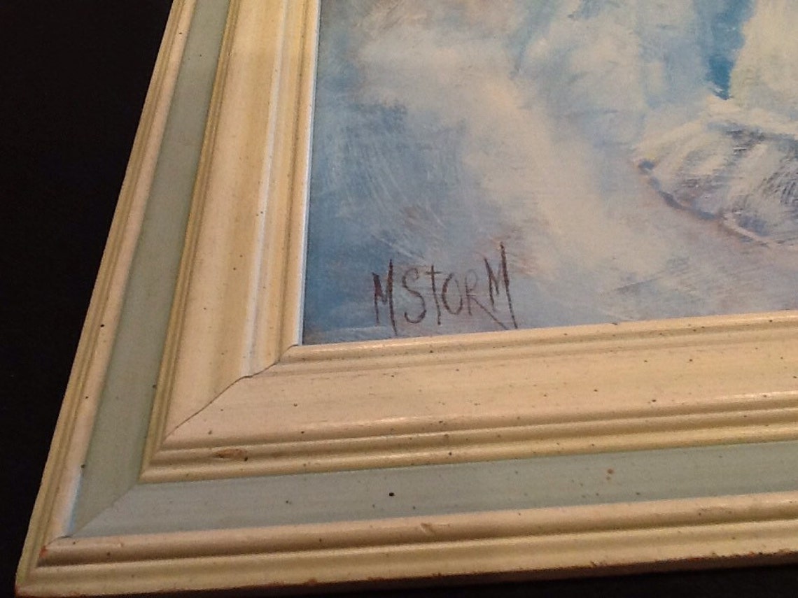 Vintage Little Girl Print Artist M. Storm Etsy