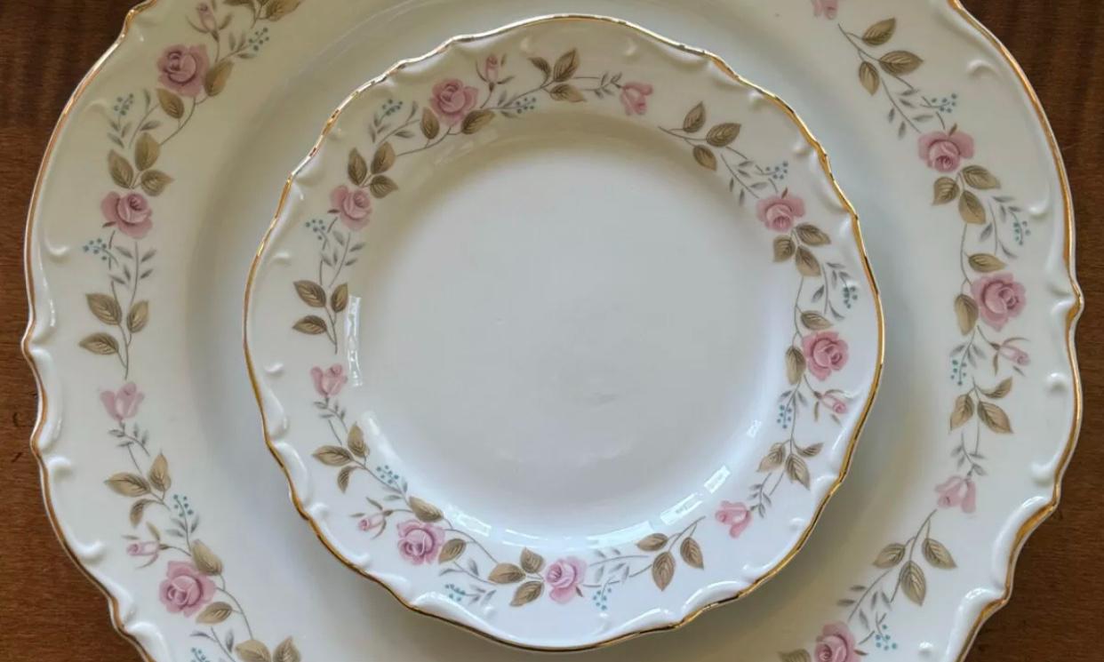 コレクション BRISTOL made in USA '60  GF Vintage 1960 44pc Bristol Dish Set <> Bristol Spring Garden Dish