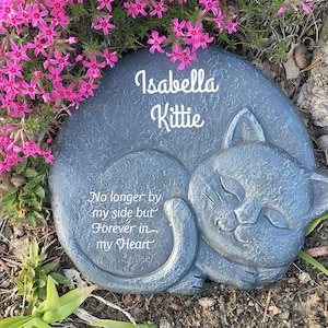 Memorial Stone for your Beloved Cat (Right Facing)