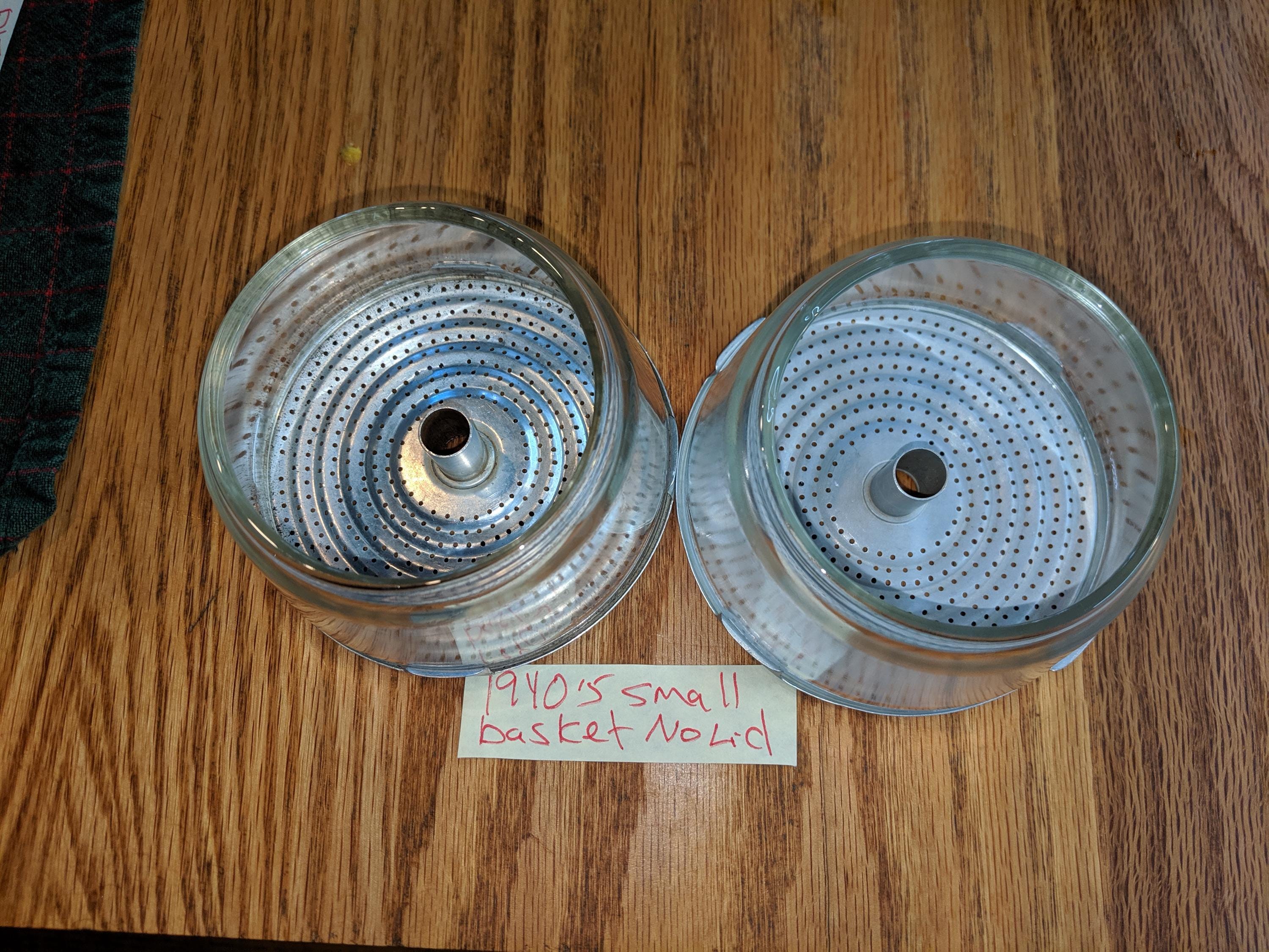 Vintage Pyrex Flameware Coffee Pot Basket Lid Strainer Bottom Aluminum ...