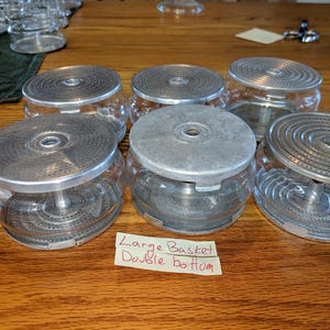 Cesta para cafetera Pyrex Flameware vintage, tapa con colador y fondo de aluminio 7754 7756 7759 7826 7824 7826