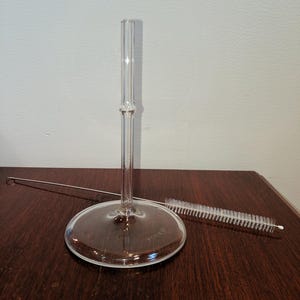Vintage Pyrex Flameware Pump Stem + KOSTENLOS NEUE Reinigungsbürste 7756 7754 7826 7824 6 4 9 Tassenteil Kaffeekanne Perkolator