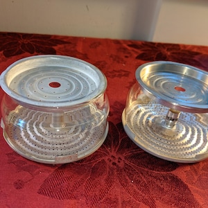 Vintage Pyrex Flameware coffee pot basket lid strainer bottom aluminum 7754 7756 7759 7826 7824 7826