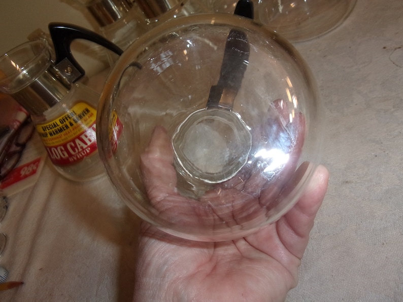 Log Cabin Corning Collectible Syrup Warmer & Server Etsy