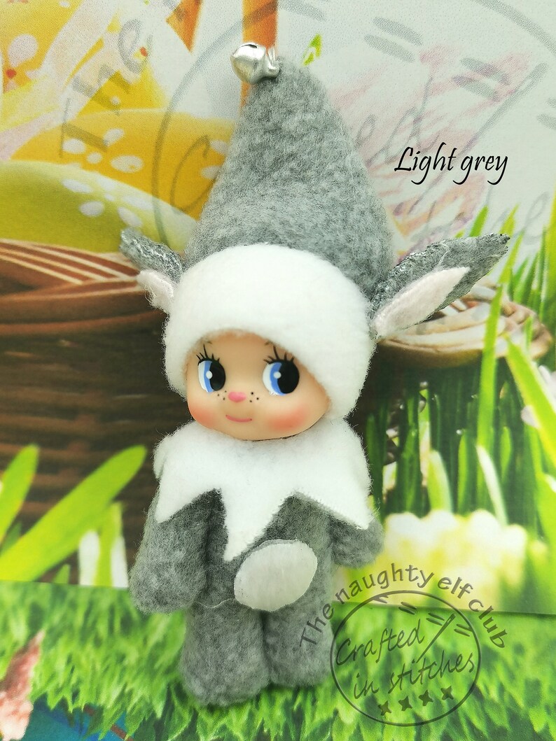 Easter bunny Tiny baby elf decoration elf baby bunny Christmas Etsy