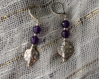 Amethyst Faceted Earrings