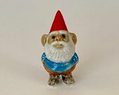 Hand-Painted Miniature Garden Gnome Porcelain Figurine 24978