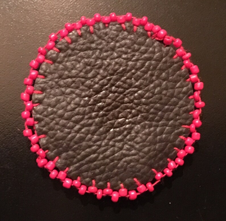 Beaded Patch Emblem Rosette with Starburst Design