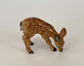 Hand-Painted Miniature Fawn Deer Porcelain Figurine 26488