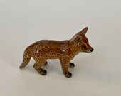 Hand-Painted Miniature Red Fox Porcelain Figurine 26487