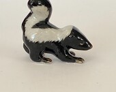 Hand-Painted Miniature Skunk Porcelain Figurine 25091