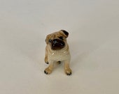 Hand-Painted Miniature Pug Dog Ceramic Figurine 24981