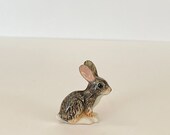 Hand-Painted Miniature Jackrabbit Bunny Hare Porcelain Figurine 24970
