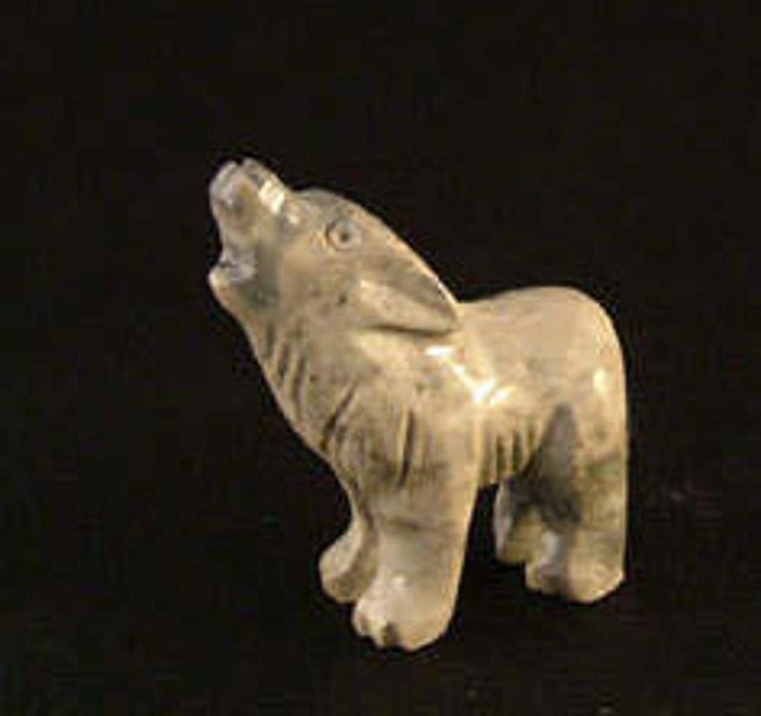 Handcarved Soapstone Wolf Fetish/totem/spirit Animal Etsy