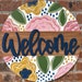 Floral Welcome Sign, 3D Lettering, Wood Cut Out, Hand Painted, Everyday ...