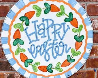 Carrots door hanger, Easter door hanger, hand painted, Easter Decor, Easter Decorations, Easter Sign, Spring door hanger