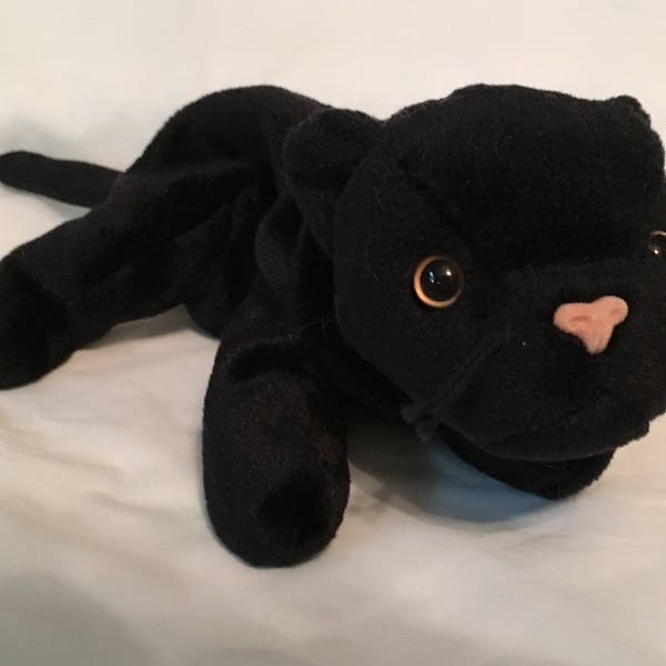 TY Beanie Baby - VELVET the Black Panther - Pristine with Mint Tags - Style #4064 PVC Pellets - Ty Deutschland  4th Gen Retired