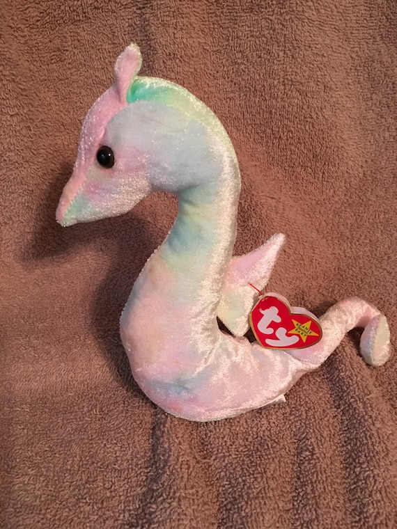 rainbow seahorse beanie baby