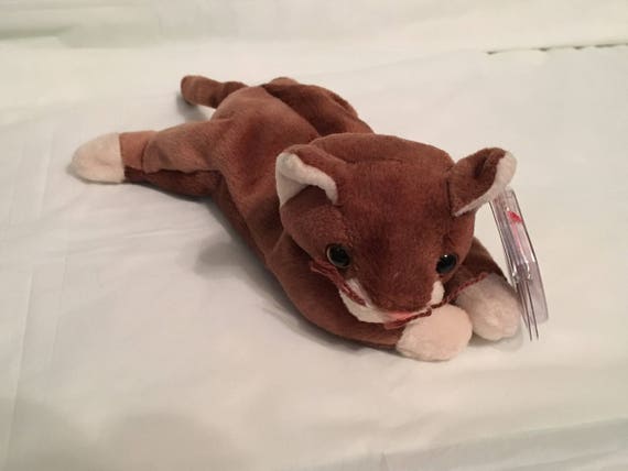 TY Beanie Baby POUNCE the Cat Pristine With Mint Tags PVC