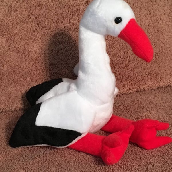 TY Beanie Baby - STILTS the Stork - Pristine with Mint Tags - RETIRED