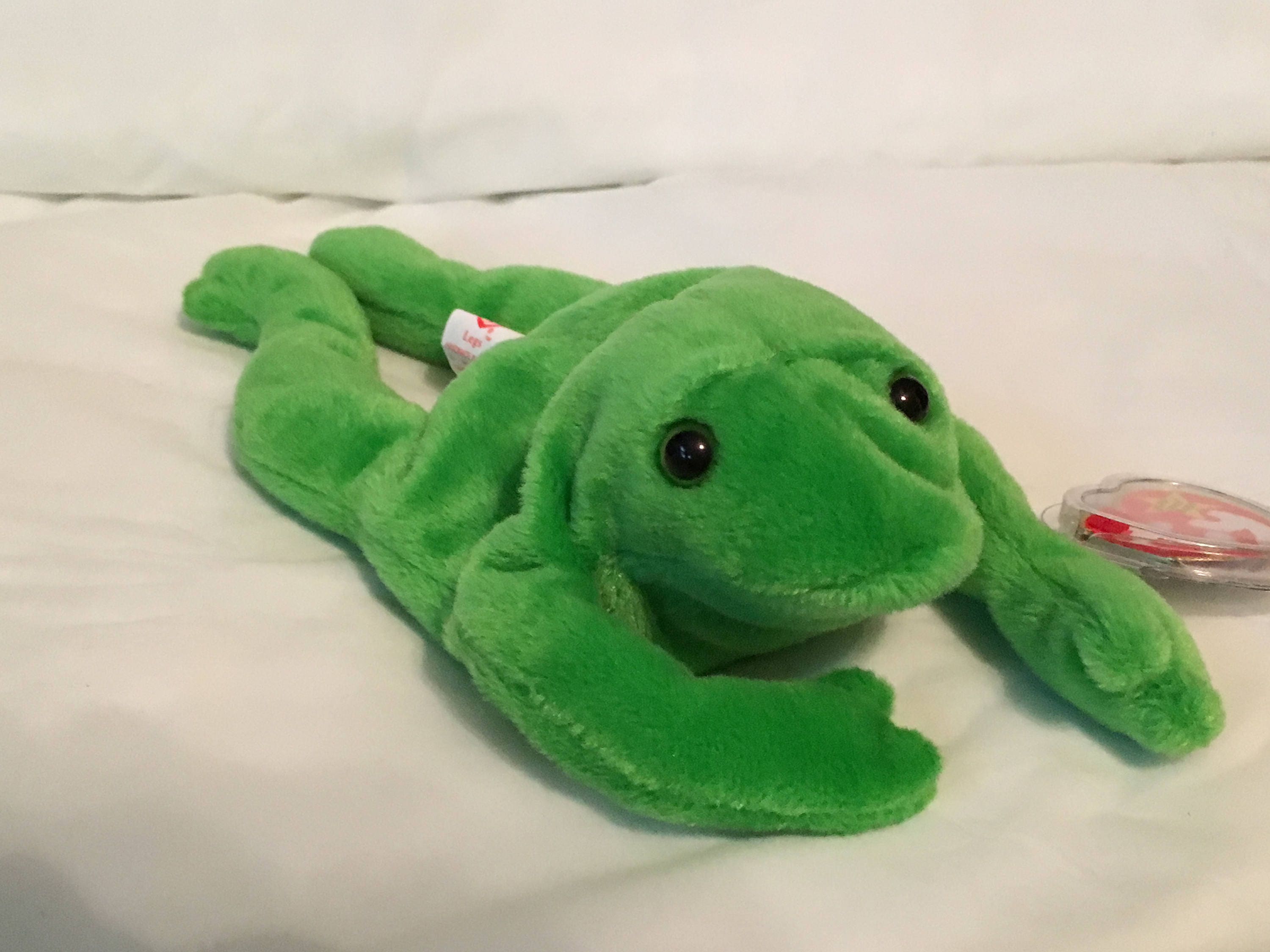 ty beanie baby *LEGS* frog new with tags 