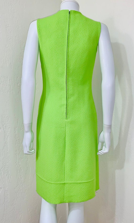 RARE Vtg 60’s Gallant California Neon Green Knit … - image 3