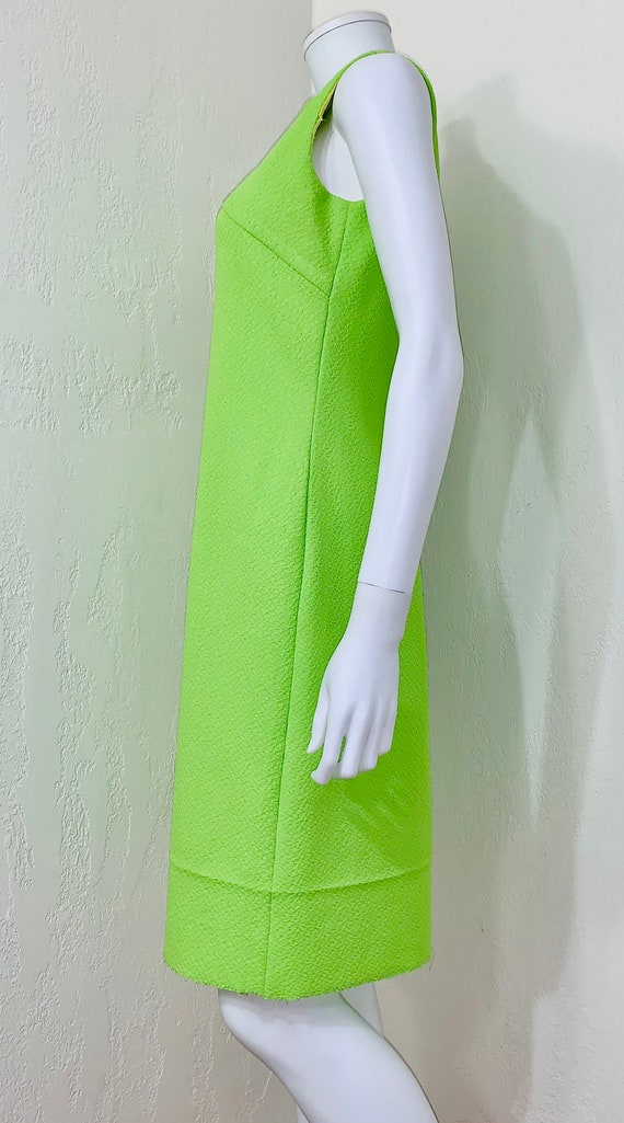 RARE Vtg 60’s Gallant California Neon Green Knit … - image 4