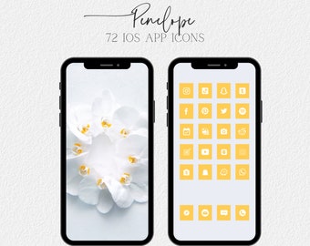 Stylish iOS 14 app icons wallpaper Minimalist appeal Digital download