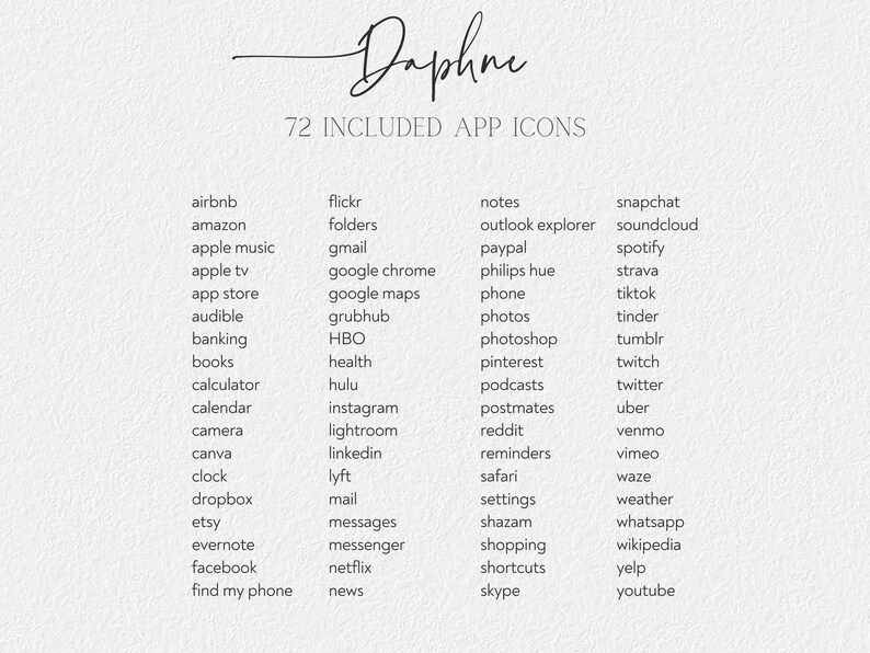 Stylish iOS 14 app icons wallpaper Minimalist appeal Digital download