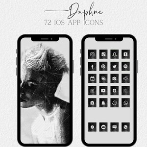 Stylish iOS 14 app icons wallpaper Minimalist appeal Digital download