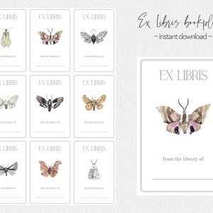 Printable Ex Libris Bookplates / Easy Instant Download / - Etsy