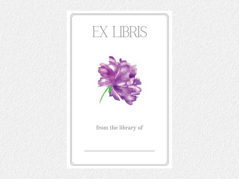 Printable Ex Libris Bookplates / Easy Instant Download / - Etsy